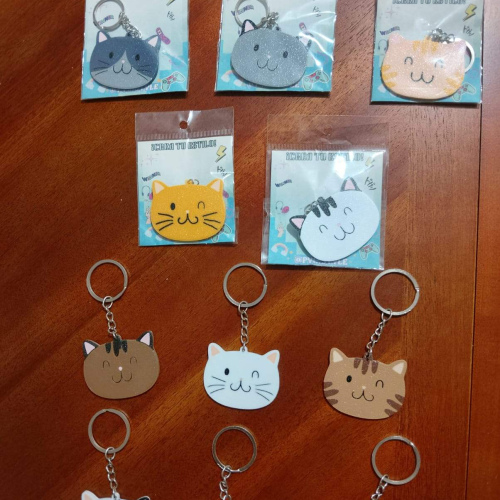 Llaveros de caras de gatos