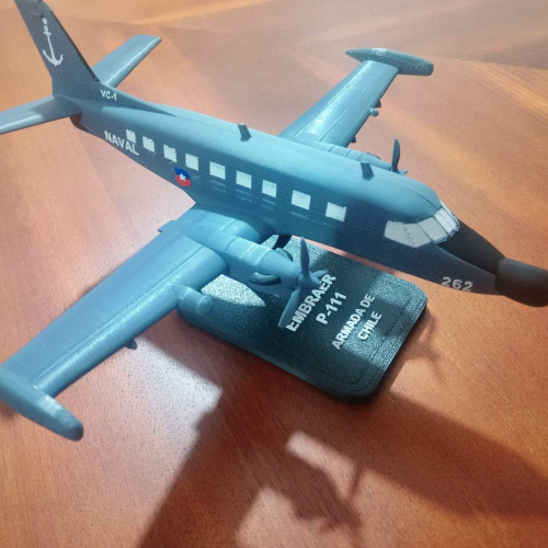 Maqueta 3D Aeronave Embraer P-111 Armada de Chile
