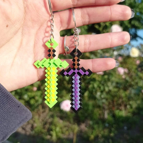 Llavero Espada de Esmeralda de Minecraft